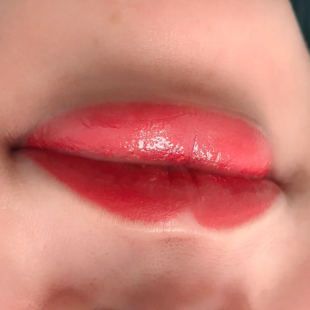 bright lip tattoo fade